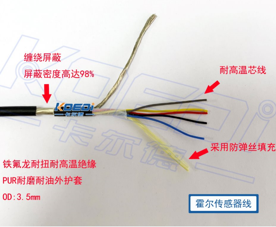 直线电机 霍尔传感器电缆